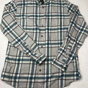Eddie Bauer Men's Tall Flannel Shirt Sz Tall Large Classic Fit Wild River